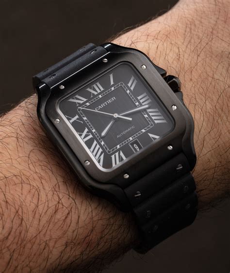 black face cartier watch